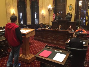 Students at Baltimore City Council